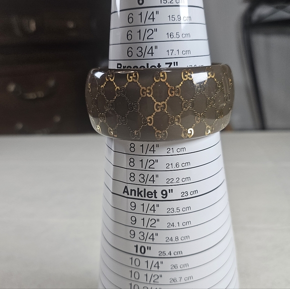 Styled G Brown and Gold Bangle - Picture 5 of 7